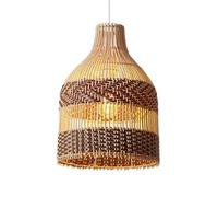 YGZPALH Lustre Chinois Wabi-Sabi, Luminaires Rustiques En Rotin, Suspensions Style Milieu Du Siècle, Abat-jour En Rotin Tressé, Luminaires Artisanaux Pour Chambre, Couloir, Entrée, Chambre D'enfant