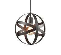 YGZPALH Suspension Noire Huilée, Luminaire Globe Suspendu De Style Industriel Rustique, Suspension Vintage Pour Îlot De Cuisine, Luminaire Moderne Du Milieu Du Siècle Pour Salle À Manger
