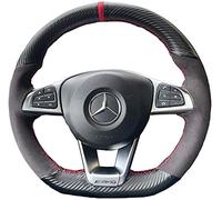 YH-feet Couvre Volant En Cuir Microfibre Respirant Et Antidérapant IntéRieur Accessoires Pour Mercedes Benz W205/C43 GLA45 GLC43 AMG/CLA-Class