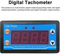 YH-TC01 Tachymètre numérique Afficheur numérique à LED à haute précision Mesureur de vitesse de moteur avec détecteur de vitesse de moteur à capteur Hall