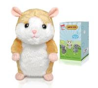 YH YUHUNG Parlant en Peluche Hamster Jouet interactif en Peluche pour Hamster, Répétez ce Que Vous Dites, Parler et secouer, dès 3 Ans