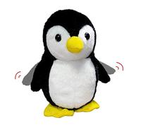 YH YUHUNG Peluche Pinguin Marche & Parle - Répète Vos Mots avec Une Voix Claire, Battement d’Ailes, Peluche Douce, Usage Simple on/Off, Fonctionne à Piles (3×AAA Non incluses)