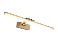 YH&YX 4000k Moderne étanche Miroir Lampe Pour Armoire,finition En Métal Doré Réglable Lampe De Maquillage Luminaire Salle De Bain Lampe Applique Murale 8inch Du Mur-or 41cm(16inch)/9w