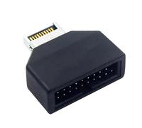 YHAILI Adaptateur USB 3.0 pour panneau avant type E vers USB 3.0 19/20 broches pour cartes mères Type E mâle vers 19 broches mâle à l'avant