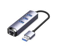 YHAILI Adaptateur USB/type C vers Ethernet Gigabit RJ45 Hubs USB 3.0, répartiteur multiports pour transfert de données haute vitesse 5 Gbit/s