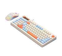 YHAILI Clavier de jeu rétroéclairé ARGB 98 touches, câble USB ergonomique pour ordinateur PC