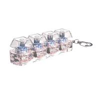 YHAILI Keycap Fidget 1 pièce 4 touches LED lumière clic clavier jouet testeur de touches pour soulager le stress et jeu sensoriel porte-clés