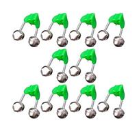 YHAILI Lot de 10 cloches d'alarme pour canne à pêche avec double cloches