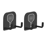 YHAILI Lot de 2 crochets muraux en métal pour pickleballs - Support vertical pour garage, salle de sport