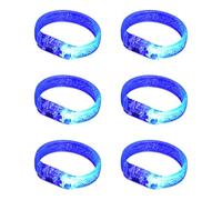 YHAILI Lot de 6 bracelets lumineux à LED pour enfants, fête d'anniversaire, festival, bracelets remplaçables à piles pour femmes