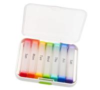 YHAILI Organiseur de pilules hebdomadaires, 2 fois par jour, conteneur transparent, grand support de voyage pour 7 jours, distributeur de comprimés quotidiens