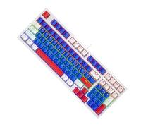 YHAILI Petit clavier de jeu mécanique 98 touches avec rétroéclairage LED, clavier ergonomique pour joueurs sur PC, clavier de bureau
