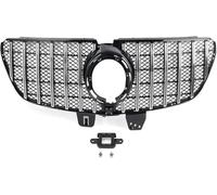 YHAINI Grille phares antibrouillard Calandre à double pont pour pare-choc pour avant de voiture pour Benz pour Classe V W447 V260 2021 pour calandre capot(Chrome)