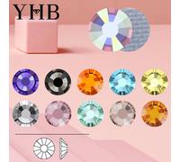 YHB-Strass en Verre Pailmétrage de Haute Qualité, Crystal ter.com, Hotfix, pour Sacs, Chaussures, Vêtement, Téléphone, Nail Art, DIY, 101-127 201AB Crystal AB