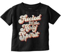 YHBBKNBCFGD Brisco Brands Christian Fueled by The Holy Spirit Toddler Baby Graphic T Shirt(Small)