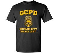 YHBBKNBCFGD GCPD Gotham City Police DEPT - Arkham Game - Mens Cotton T-Shirt(Large)