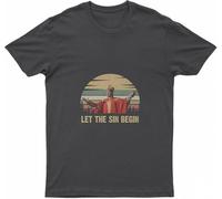 YHBBKNBCFGD Little Nicky Let The Sin Begin - Vintage Movie Shirt - Funny T-Shirt - Classic Movie Shirt Black(Small)