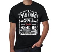 YHBBKNBCFGD Men's Graphic T-Shirt All Original Parts Aged to Perfection 2014 10th Birthday Anniversary 10 Year Old Gift 2014(3X-Large)