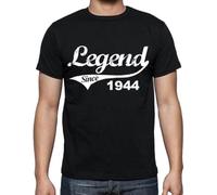 YHBBKNBCFGD Men's Graphic T-Shirt Legend Since 1944 80th Birthday Anniversary 80 Year Old Gift 1944 Vintage Eco-Friendly(XX-Large)
