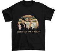 YHBBKNBCFGD Men's Thriving on Chaos Vintage, Classic Movie Shirt, Funny T-Shirt Black(Small)