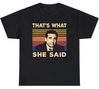 YHBBKNBCFGD That's What She Said Vintage Movie Shirt Unisex Black(Medium)