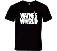 YHBBKNBCFGD Wayne's World Logo Retro Mike Myers Funny Comedy Movie T Shirt(XX-Large)
