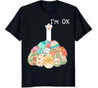 YHBCVSS Cute Funny Easter Bunny Rabbit in Egg I'm Ok Kids Boys Girls Custom Gift T-Shirt, Long Sleeve, Sweatshirt, Hoodies(Large)
