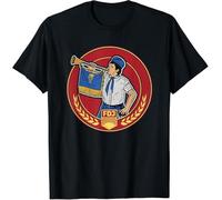 YHBCVSS DDR Pioneer Blue T-Shirts à Manches Courtes East Ostalgia USSR Soviet Union T-T-Shirts à Manches Courtes(XX-Large)