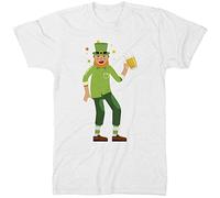 YHBCVSS Drunk Leprechaun St Patricks Day White Yellow Black Red Mens Women T T-Shirts à Manches Courtes 100% Cotton Beer Funny Joke Gift Fun Man Woman JA7573803(Medium)