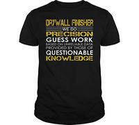 YHBCVSS Drywall Finisher - We Do Precision Work T-Shirts à Manches Courtes(X-Large)