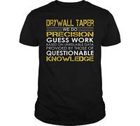 YHBCVSS Drywall Taper - We Do Precision Work T-Shirts à Manches Courtes(Large)
