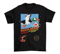 YHBCVSS Duck Hunt NES Cover T-T-Shirts à Manches Courtes Cotton Adult Funny Video Game Dog Zapper New Black(Large)