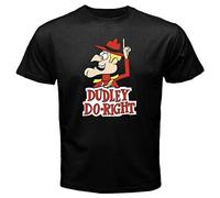 YHBCVSS Dudley Do Right Logo Men's Black T-T-Shirts à Manches Courtes(Large)