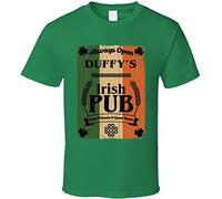 YHBCVSS Duffy's Irish Pub Always Open St Patricks Day T T-Shirts à Manches Courtes(Large)