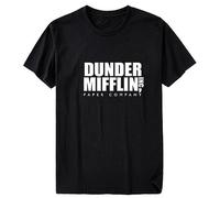 YHBCVSS Dunder Mifflin Paper INC Office TV Show Mens Cotton T-T-Shirts à Manches Courtes Cotton T T-Shirts à Manches Courtes Clothes Black(XX-Large)