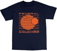 YHBCVSS Federal Colonies Total Recall T-T-Shirts à Manches Courtes Navy(Large)