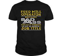 YHBCVSS Feed Mill Operator - Badass Miracle Worker T-Shirts à Manches Courtes(Small)