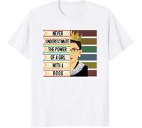 YHBCVSS FeM%I%N%Ist Ruth Bader Ginsburg RBG Quote Girl with Book Women Custom Gift T-T-Shirts à Manches Courtes, Long Sleeve, SweatT-Shirts à Manches Courtes, Hoodies(Medium)