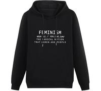 YHBCVSS Feminism Definition Mens SweatT-Shirts à Manches Courtes Black Hoodie(Medium)