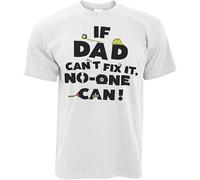 YHBCVSS Fête des pères T-T-Shirts à Manches Courtes Si Papa Peut Pas Le réparer No One Can(Large)