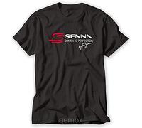 YHBCVSS KOUJ Ayrton Senna Brazilian Formula 1 Legend T-T-Shirts à Manches Courtes SZ S - 5XL Grey(X-Large)