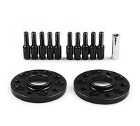 YHBH Entretoises De Roue À Alésage Centré Pour Q5 SQ5 W 15 Mm 5 X 112 Mm 66,6 Mm M14 X 1,5, Boulons Coniques, Boulons À Billes BX102127 Élargisseurs de voie(15mm Black)