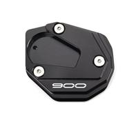 YHBH Extension De Béquille De Moto pour pour Z900 RS SE 2017-2025 CNC Plaque D'extension De Support en Aluminium Béquille Pédales Pied(Noir)