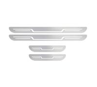 YHBIBI 4 Pièces Plaques Plinthes en en Acier Inoxydable pour Accord 1995-2003, Autocollant de Protecteur de PéDale de Seuil de Porte,D-Silver Brushed