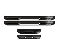 YHBIBI 4 Pièces Plaques Plinthes en en Acier Inoxydable pour Land Rover Defender(5seats 2doors 2020-2024, Autocollant de Protecteur de PéDale de Seuil de Porte,A-Black Brushed