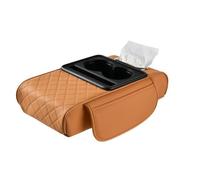 YHBIBI Tapis D'accoudoir Voiture pour Jeep Grand Cherokee 2011-2023 WK2, Tapis Rehaussement Boîte D'accoudoir avec Rangement Porte-gobelet, Accessoires Intérieurs,A-Ideal Orange