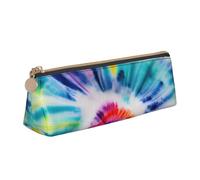 YHBLYKXP Beautiful World Rainbow Tribe Sac de rangement triangulaire en cuir pour fournitures de bureau, trousse de maquillage portable, rangement quotidien de petits articles, blanc, One Size,