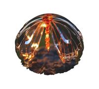 YHBLYKXP Bonnet de douche réglable double couche avec imprimé papillon en cristal, bonnet de douche réutilisable pour femme spa salon de beauté