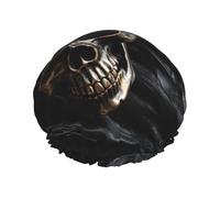 YHBLYKXP Bonnet de douche réglable double couche imprimé drapeau pirate bonnet de douche réutilisable pour femme spa salon de douche