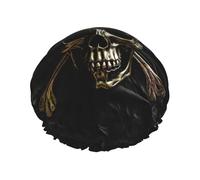 YHBLYKXP Bonnet de douche réglable double couche imprimé drapeau pirate bonnet de douche réutilisable pour femme spa salon de douche